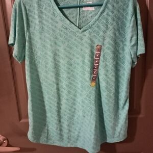 Women's Teal V-Neck Top NWT